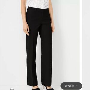 Ann Taylor, The Trouser Pant In Seasonless Stretch - Curvy Fit, Black, Size 14